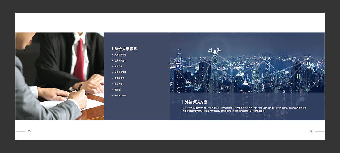 北京萬古人力資源公司宣傳冊，精裝畫冊設(shè)計-5