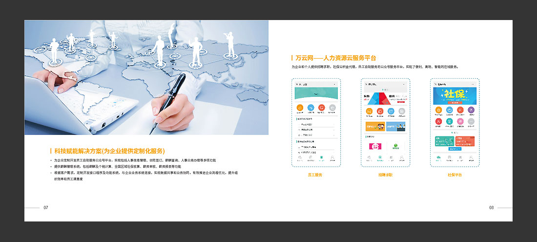北京萬古人力資源公司宣傳冊，精裝畫冊設(shè)計-6